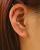 New Normcore Diamond-Embedded Ear Hanging Personalized Simple Puncture Auricular Needle Female Lightning Leaf Ear Stud Earrings