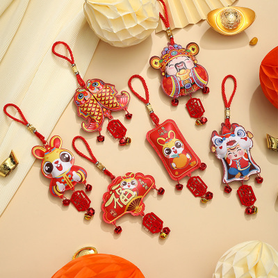 New Year Decorations Fu Character Living Room Rabbit Year Zodiac Festive Ornaments Chinese New Year Layout Supplies