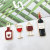 Alloy Dripping Oil Red Wine Bottle Red Wine Glass Coconut Tree Small Pendant Earrings Necklace Creative DIY Ornament Accessory Material Package