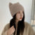 Autumn and Winter Cute Girl Woolen Cap Internet Celebrity Fried Street Hat Cat Ear Earflaps Warm Knitted Hat Baotou Confinement Cap