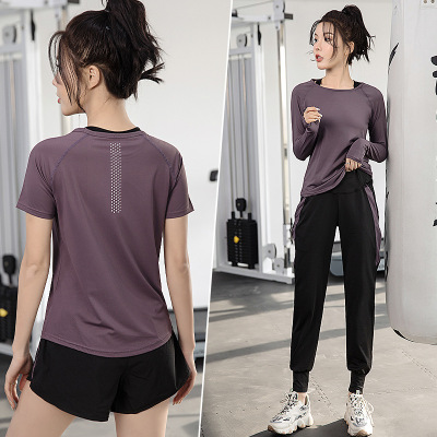 Yoga Clothes for Women 2022 Spring and Autumn Outdoor Gym Morning Running Sports Suit Quick Drying Clothes Loose Large Size Slimming