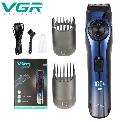 cross-border e-commerce vgr080 digital display electric clipper adjustable pitch hair salon electric clipper men‘s household hair clipper