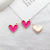 90 PCs/Pack Oil Drop Peach Heart Love Heart-Shaped Alloy Pendant DIY Korean Jewelry K Gold Alloy Bracelet Pendant