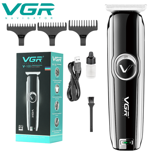 Vgr168 Electric Clipper Amazon Hair Clipper Cross-Border E-Commerce 0 Cutter Head Oil Head Carving Barber Clipper USB Charging