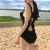 Women's One-Piece Swimsuit Korean Ins Sexy Bear Back Small Breast Gathered Cover Belly Thin New Fairy Style Swimsuit