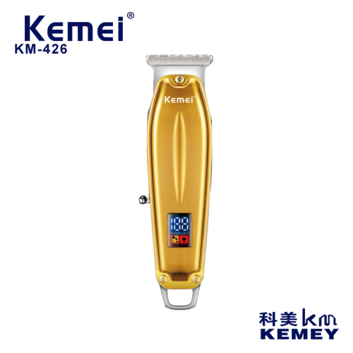 kemei electric clipper km-426 lithium battery large power lightweight portable lcd digital display professional clipper