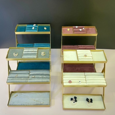 Factory Direct Sales Ear Stud Necklace Ring Jewelry Box Jewelry Display Tray Jewelry Ornament Box Jewelry Shelf