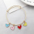 90 PCs/Pack Oil Drop Peach Heart Love Heart-Shaped Alloy Pendant DIY Korean Jewelry K Gold Alloy Bracelet Pendant