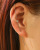 New Normcore Diamond-Embedded Ear Hanging Personalized Simple Puncture Auricular Needle Female Lightning Leaf Ear Stud Earrings