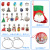 24-Piece Set Christmas Stockings Silver Bracelet Set Cross-Border Wholesale Gift Box Bracelet Christmas Creative DIY Beaded