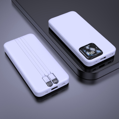 Power Bank P048-10 Super Fast Charge 22.5W Hidden Huawei Apple Cable Simple and Portable 10000 to 30000