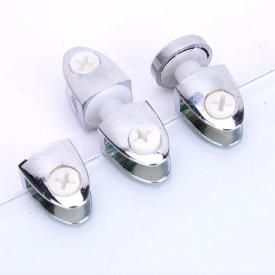 Zinc Alloy Bright Glass Clip round and Square Glass Clamp Panel Clip Glass Clip Sub-Fixed Bracket Connector