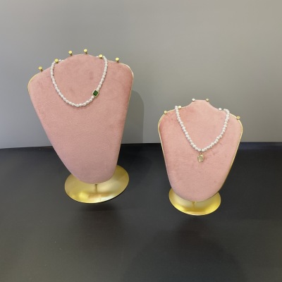 Jewelry Display Props Pink Necklace Display Window Jewelry Rack Necklace Earrings Jewelry Display Stand Set in Stock