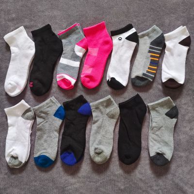 Men's and Women's Towel Boat Socks Thick Towel Bottom Low Cut Socks Sweat-Absorbent Breathable Sports Socks Stall Stock Supply