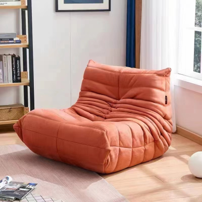 Single Sofa Lazy Sofa Tatami Balcony Leisure Chair Technology Cloth Net Red Simple Reclining Sleeping Caterpillar Sofa