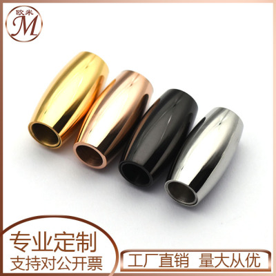 Magnetic Buckle Bracelet Button Woven Leather String Magnetic Snap Jewelry Buckle Accessories Metal Button Factory