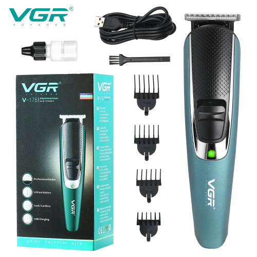 Vgr176 Cross-Border Men‘s Universal Electric Clipper Hair Salon Retro Oil Head Carving small Pusher USB Household Hair Clipper