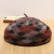 Autumn and Winter Women Beret Rhombus Pure Wool Beret British Retro Fashion Cap Jacquard Plaid Warm Painter Cap