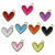 90 PCs/Pack Oil Drop Peach Heart Love Heart-Shaped Alloy Pendant DIY Korean Jewelry K Gold Alloy Bracelet Pendant