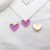 90 PCs/Pack Oil Drop Peach Heart Love Heart-Shaped Alloy Pendant DIY Korean Jewelry K Gold Alloy Bracelet Pendant