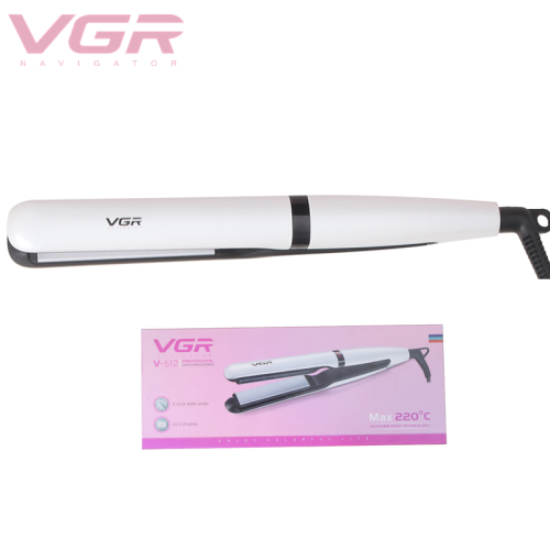 Vgr512 Plywood Foreign Trade New Cross-Border Hair Straightener Five-Speed Temperature Control Ladies Gift Box Packaging Foreign Trade Electric Hair Straightener