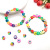 100 PCs Polymer Clay Spacer Beads Mixed Color Fruit Cartoon English Letters Perforated Scattered Beads Slice Bracelet String Beads Material