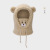 Cute Bear Mask Hat Scarf One-Piece Hat Female Winter Cycling Thermal and Windproof Autumn and Winter Earmuffs Hat Scarf