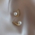 2022 Japanese and Korean Simple Stylish Leaf Pearl New Studs Female Retro Elegance High Sense French Earrings