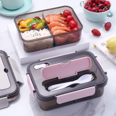 A88-2582 Lunch Box Tape Tableware Microwaveable Bento Box Fruit Keep Food Fresh Seal Storage Box Student Meal