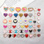 50 Oil Dripping Heart Heart Shaped Pendant DIY Ornament Accessories Oil Dripping Alloy Key Ring Pendant Necklace Pendant