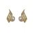 2022 Japanese and Korean Simple Stylish Leaf Pearl New Studs Female Retro Elegance High Sense French Earrings