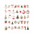 Mixed 96 Christmas Dripping Oil Alloy DIY Ornament Accessories Santa Snowman Bell Elk Bracelet Small Pendant