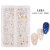 Manicure Jewelry Flat Mixed Color AB Porcelain White Champagne 6 Grid Nails Nail Ornament Stick-on Crystals DIY Nail Ornament Wholesale
