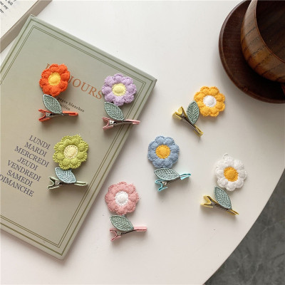 Spring Small Flowers Hairpin Sweet Girl Head Clip Self-Auction Cute Artifact Internet Celebrity Small Clip