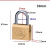 Lateral Opening Padlock Factory Wholesale Small Lock Single Lock Household Drawer Lock Imitation Copper Lock Fixed Board Open Lock