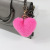 Cross-Border Artificial Rabbit-Fur Ball Plush Pendant Accessories Pendant DIY Phone Case Keychain Leather Hanger Heart-Shaped Pendant