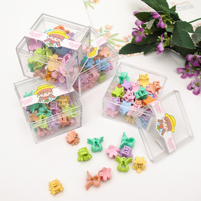 30 PCs Candy Color Small Jaw Clip Korean Style Ins Chic Elegant Barrettes Frosted Children Baby Hair Clip Cute Headwear