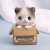 Cat Meow Xiaole Car Decoration Creative Car Interior Shaking Head Ornament Cute Pet Lucky Cat Simulation Car Accessories