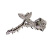 Simple Women's Metal Grip Silver Glossy Cross Barrettes Shark Clip Updo Fixed Gadget White Barrettes