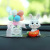 New Car Decoration Cute Little White Rabbit Family Portrait Decoration Car Creativity Dashboard Car Interior Delivery