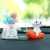 New Car Decoration Cute Little White Rabbit Family Portrait Decoration Car Creativity Dashboard Car Interior Delivery