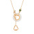 Tiktok Ring Buckle Necklace Sterling Silver S925 Gold Plated Hetian Jade Gourd Necklace Tassel Retro Clavicle Chain