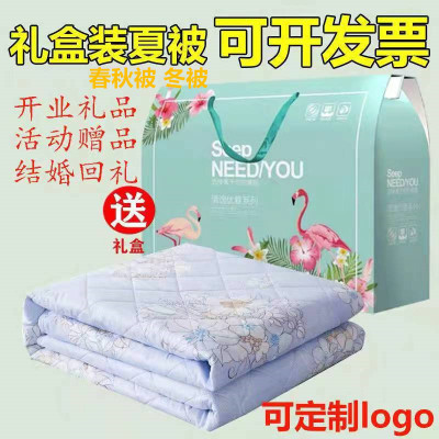 Factory Wholesale Summer Blanket Airable Cover Meeting Sale Gift Summer Quilt Winter Quilt Event Quilt Inner Wholesale Printed Logo