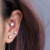 Non-Pierced Cochlear Magnetic Ear Clip Iron-Absorbing Stainless Steel Hexaclaw Zircon Ear Studs Fashion Earrings Single