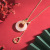 Tiktok Ring Buckle Necklace Sterling Silver S925 Gold Plated Hetian Jade Gourd Necklace Tassel Retro Clavicle Chain