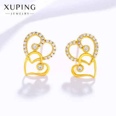 Japanese and Korean Fashion Special-Interest Design Fashion Ear Studs Cold Style Temperament Heart-Shaped Earrings