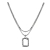 Korean Style Double Layer Twin Irregular Geometric Figure Pendant Necklace Female Personality Simple Sweet Cool Style Clavicle Chain Sweater Chain