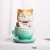 Meow Meow Tea Will Shake Head Resin Decorations Adorable Pet Cat Birthday Gift Home Decoration Car Decoration