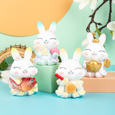 Ruitu Chengxiang National Fashion Doll Garage Kit Blind Box Palace Style Cute Rabbit Hand-Made Table Decorations Gift
