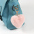 Cross-Border Artificial Rabbit-Fur Ball Plush Pendant Accessories Pendant DIY Phone Case Keychain Leather Hanger Heart-Shaped Pendant